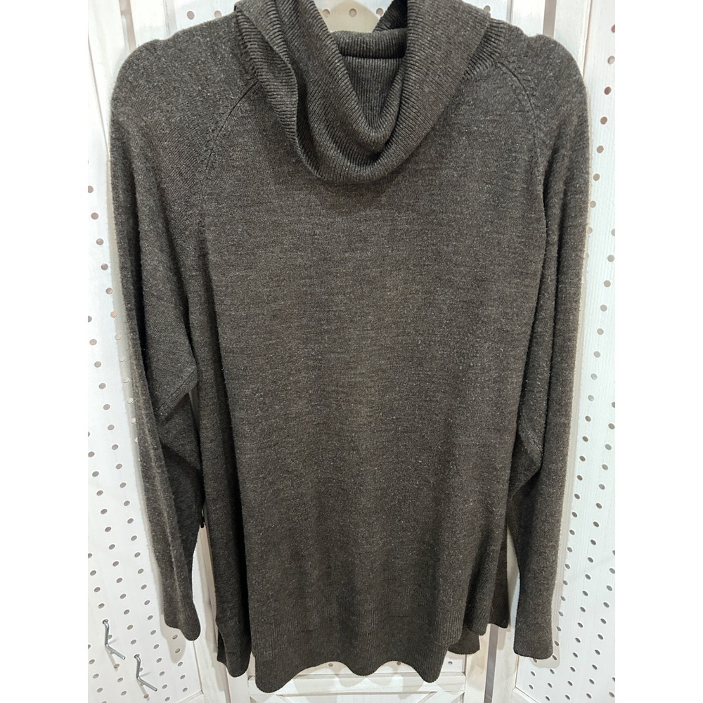 Willi Smith Woman Charcoal‎ Gray Knit Turtleneck Sweater Size 1X